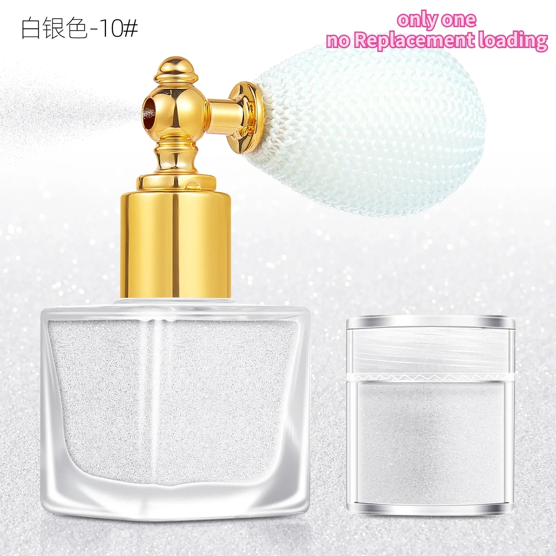 Makeup Glitter Spray- Silver & Gold Glitter Spray for Face Hair Nails & Body - Chunky Glitter Powder for All