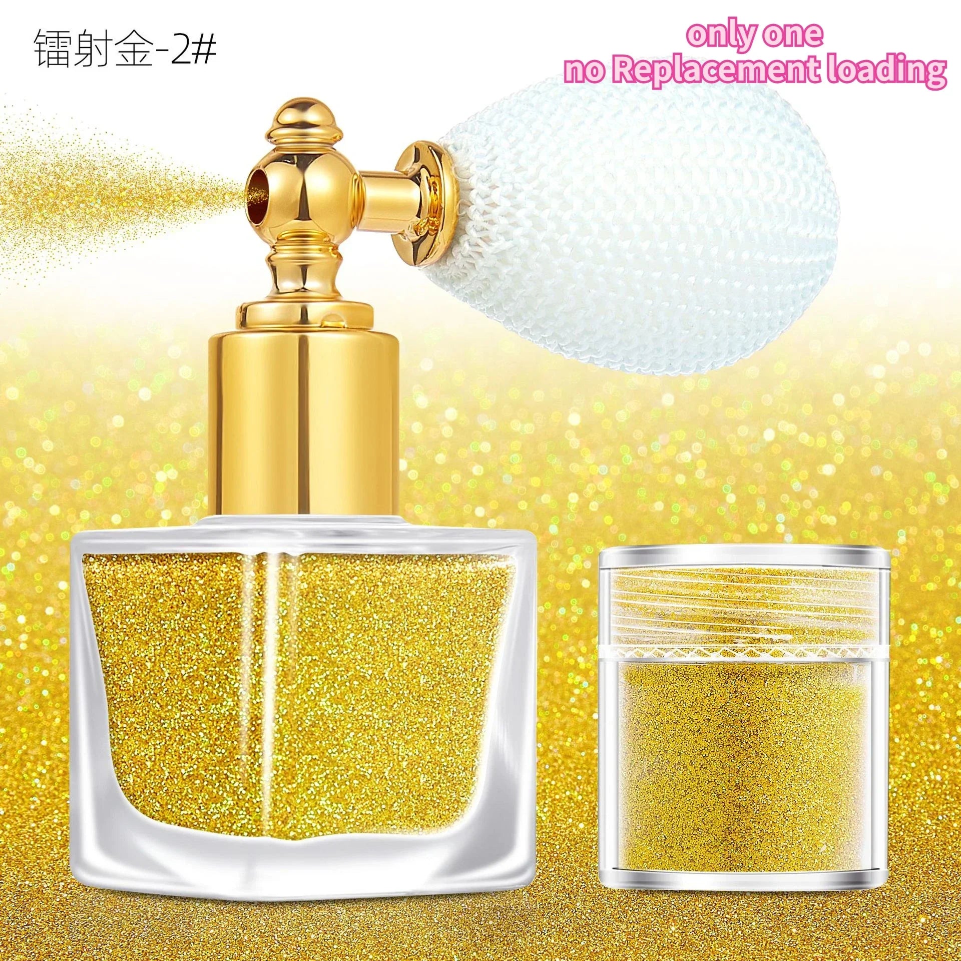 Makeup Glitter Spray- Silver & Gold Glitter Spray for Face Hair Nails & Body - Chunky Glitter Powder for All