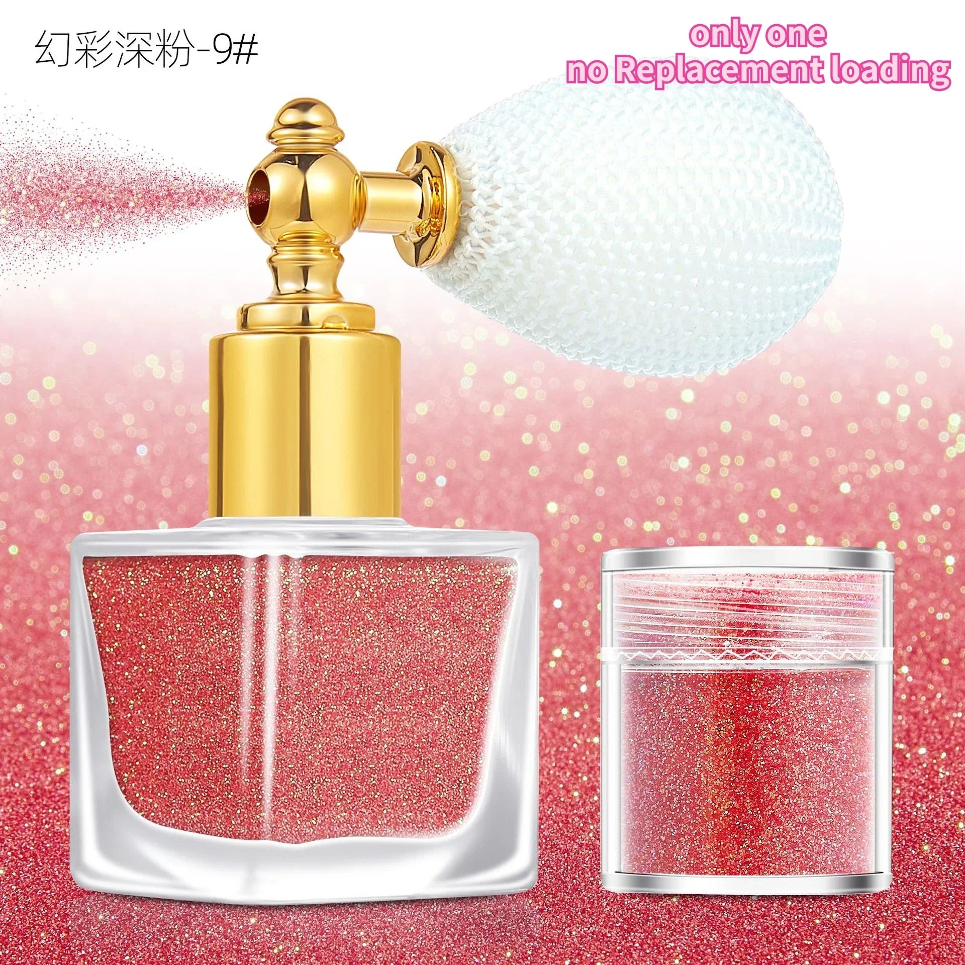 Makeup Glitter Spray- Silver & Gold Glitter Spray for Face Hair Nails & Body - Chunky Glitter Powder for All