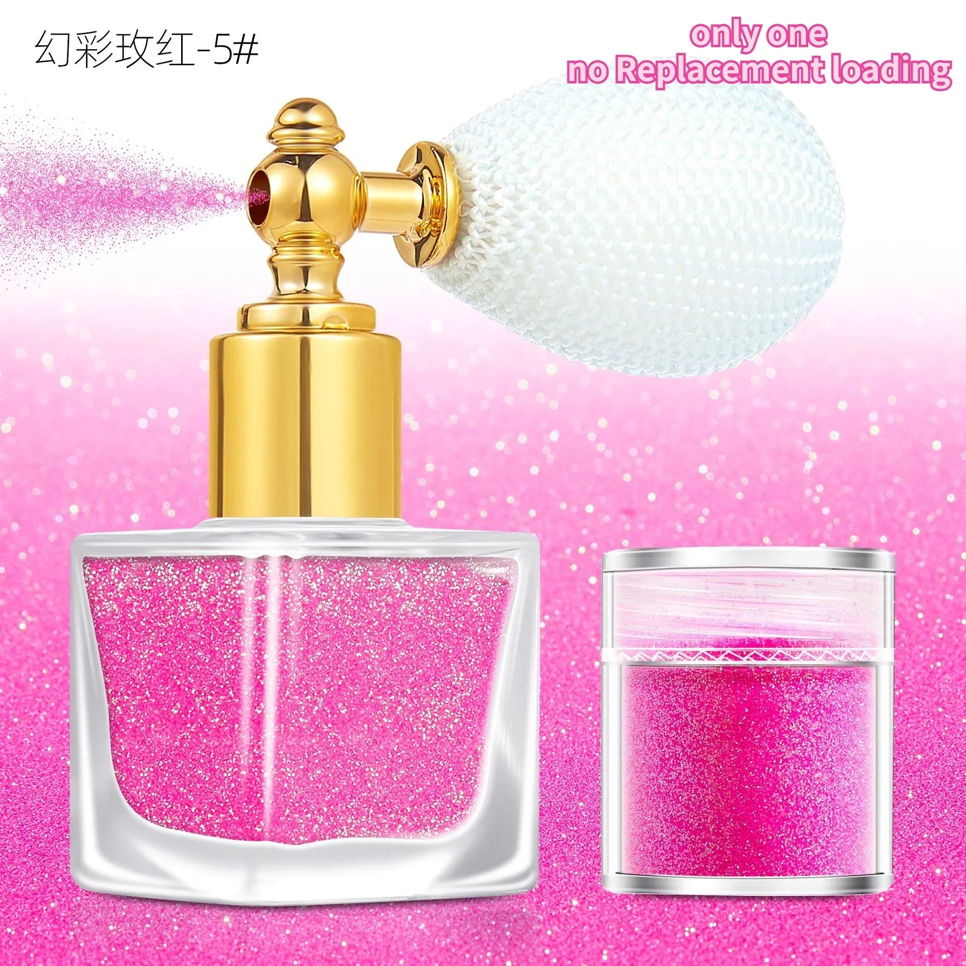 Makeup Glitter Spray- Silver & Gold Glitter Spray for Face Hair Nails & Body - Chunky Glitter Powder for All