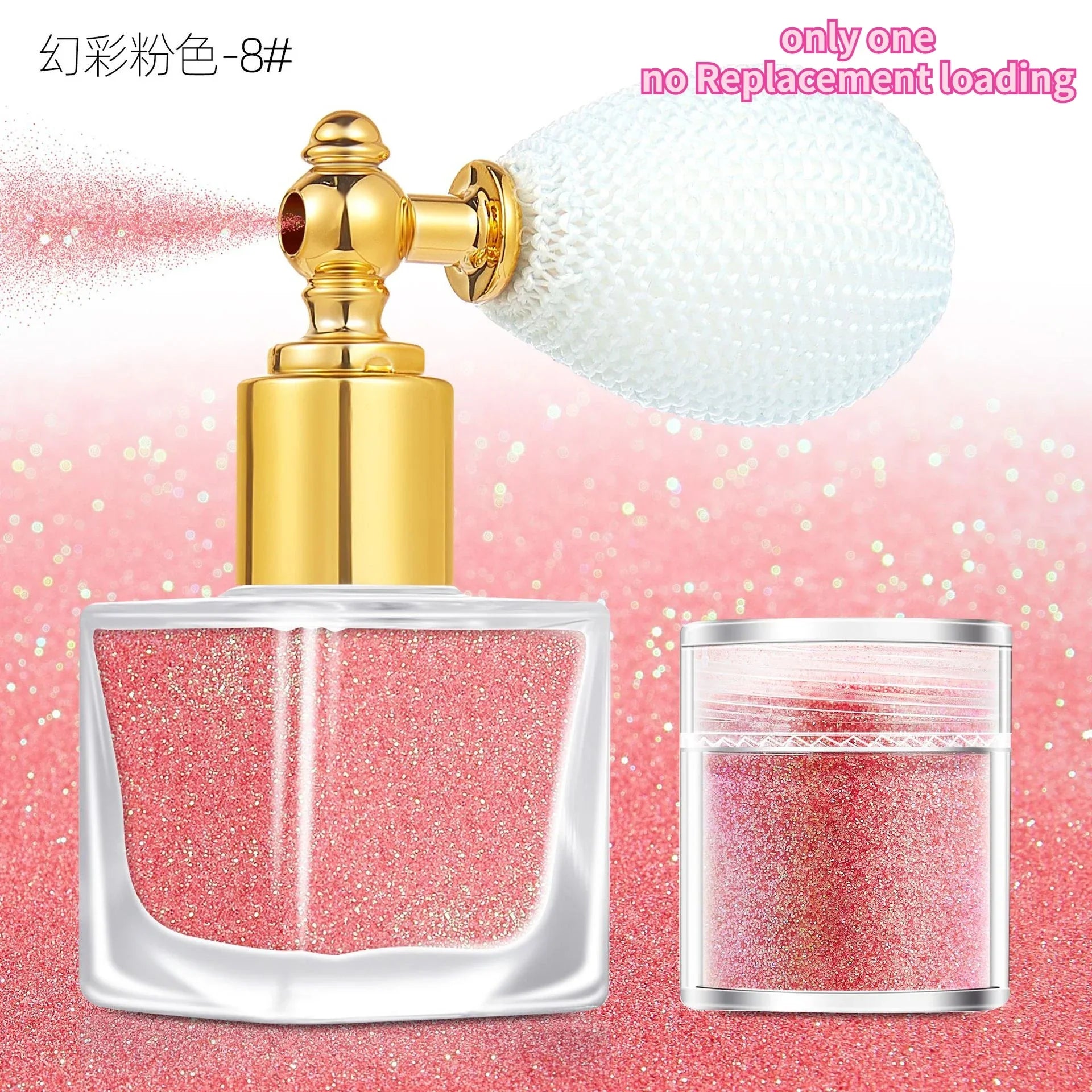 Makeup Glitter Spray- Silver & Gold Glitter Spray for Face Hair Nails & Body - Chunky Glitter Powder for All
