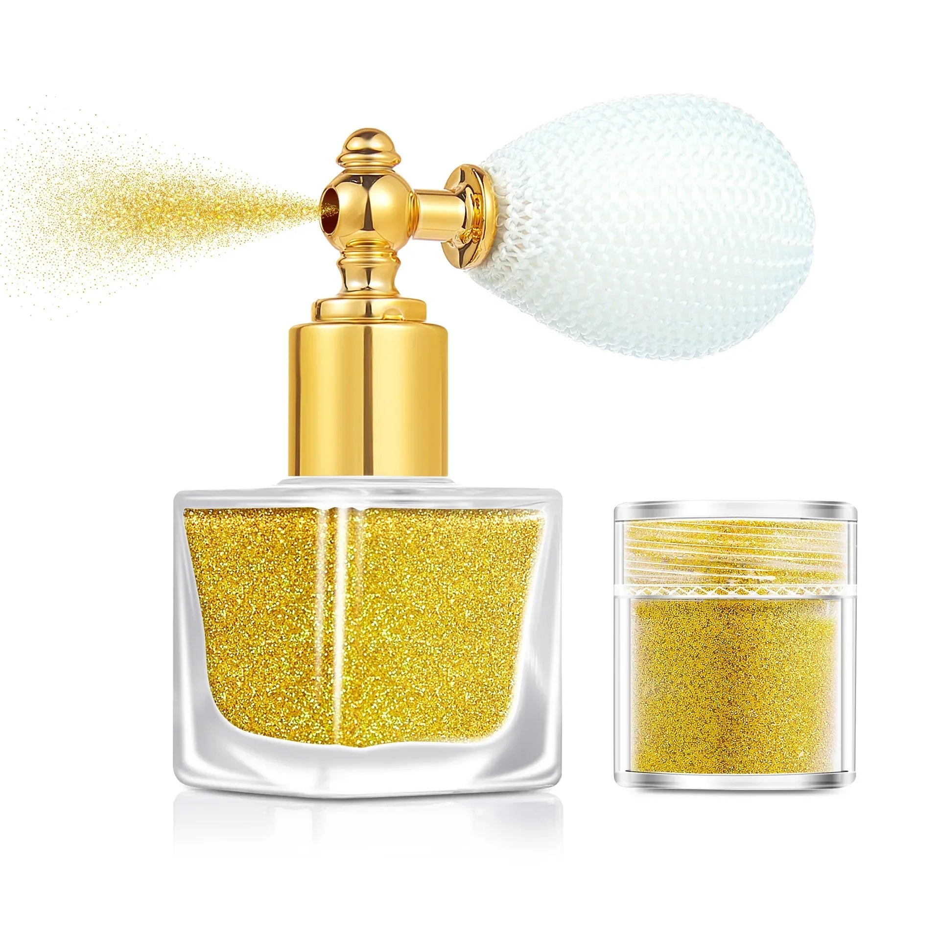 Makeup Glitter Spray- Silver & Gold Glitter Spray for Face Hair Nails & Body - Chunky Glitter Powder for All