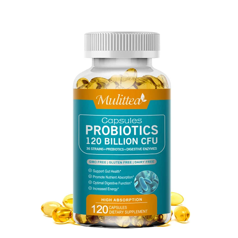 Mulitea Probiotic Complex Supplement 12 Billion CFUs - Male and Female Probiotics - Vitamins & Minerals