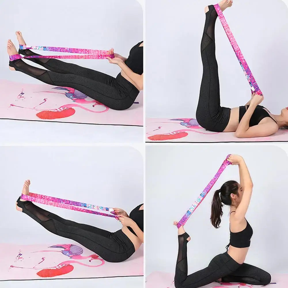 Multicolor Exercise Stretch Sports Accessories Yoga Mat Strap Belts Yoga Belt Carry Straps Sport Sling Shoulder - Yoga