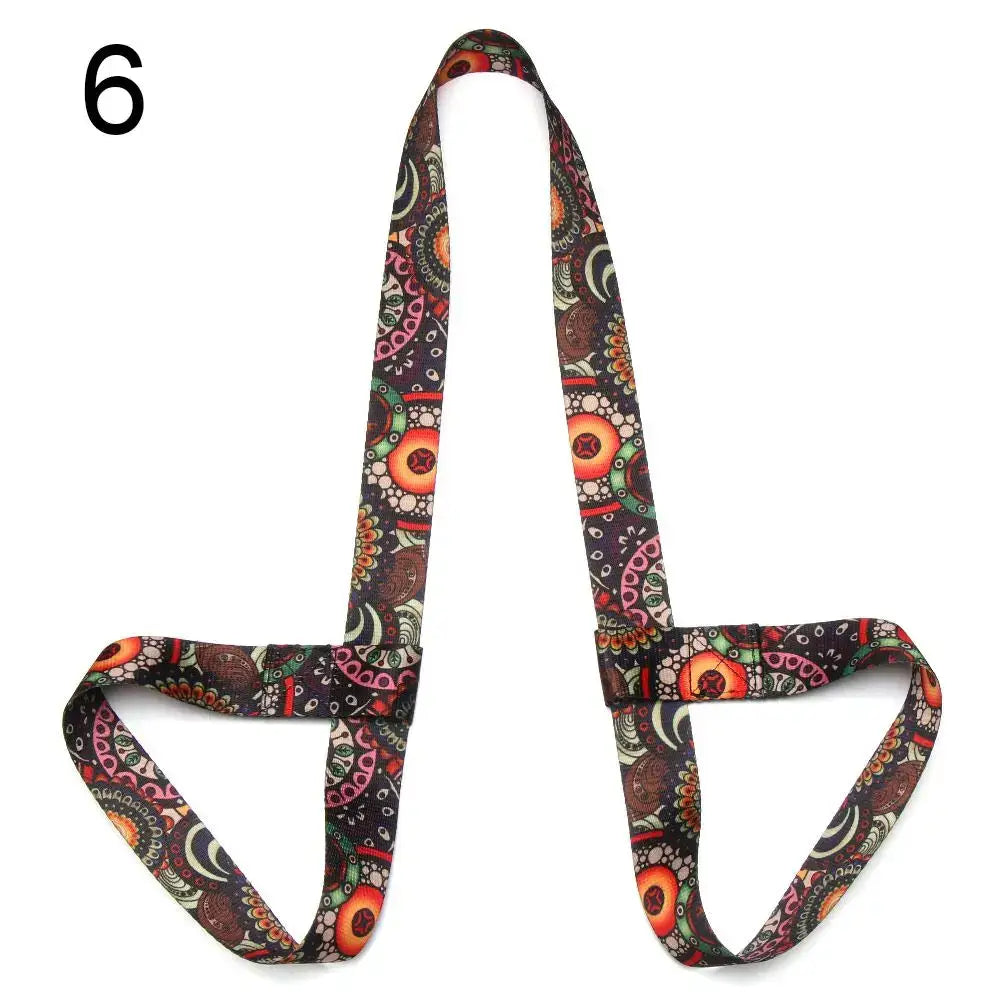 Multicolor Exercise Stretch Sports Accessories Yoga Mat Strap Belts Yoga Belt Carry Straps Sport Sling Shoulder - 6