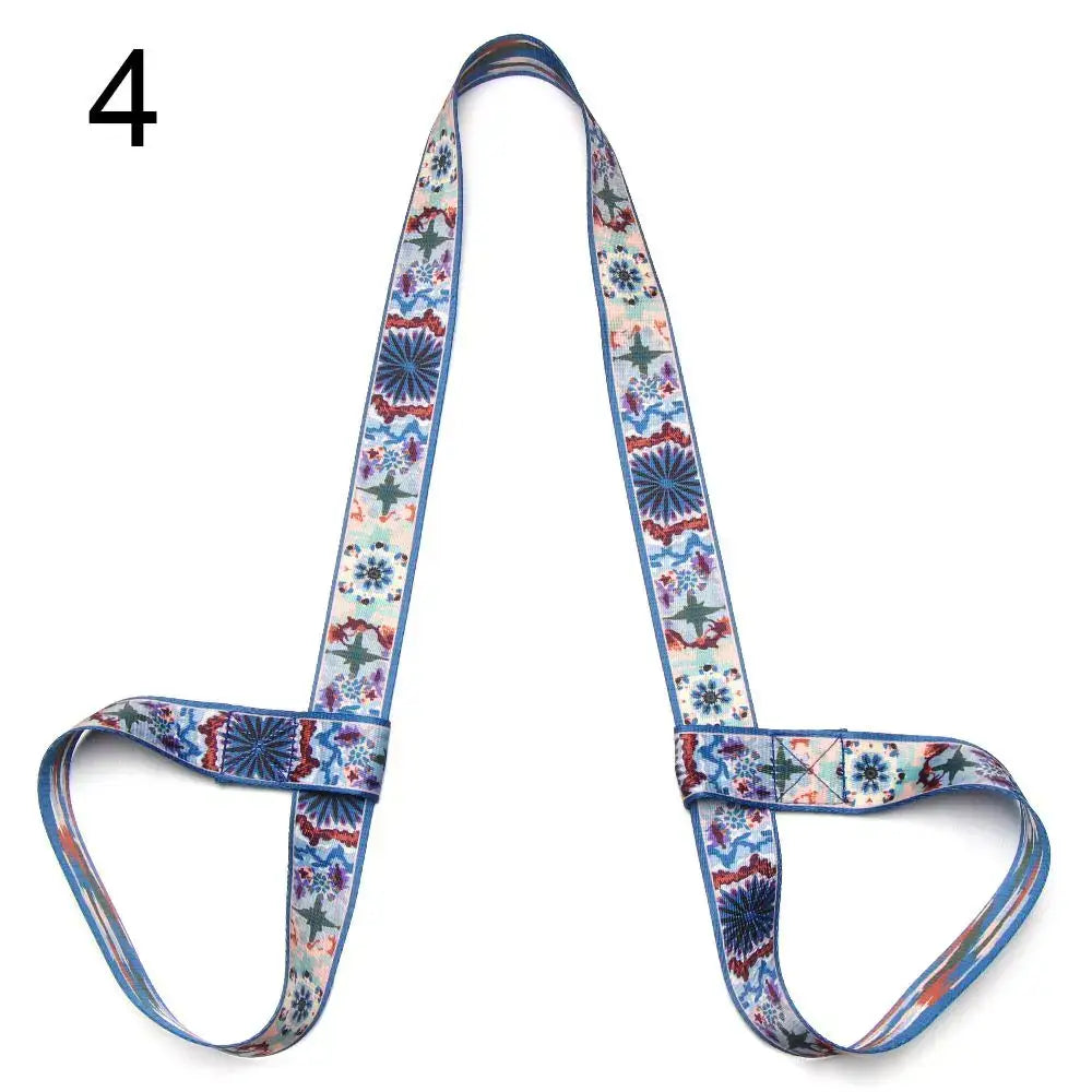 Multicolor Exercise Stretch Sports Accessories Yoga Mat Strap Belts Yoga Belt Carry Straps Sport Sling Shoulder - 4