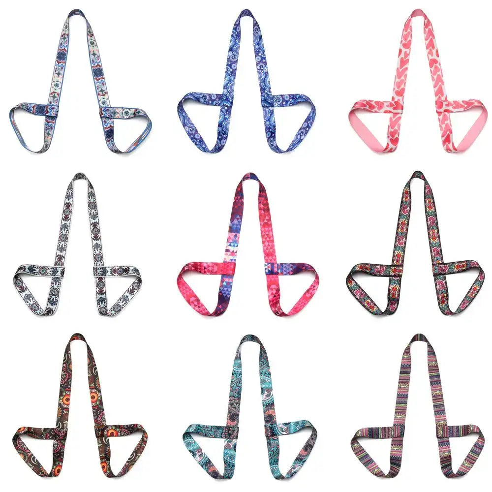 Multicolor Exercise Stretch Sports Accessories Yoga Mat Strap Belts Yoga Belt Carry Straps Sport Sling Shoulder - Yoga