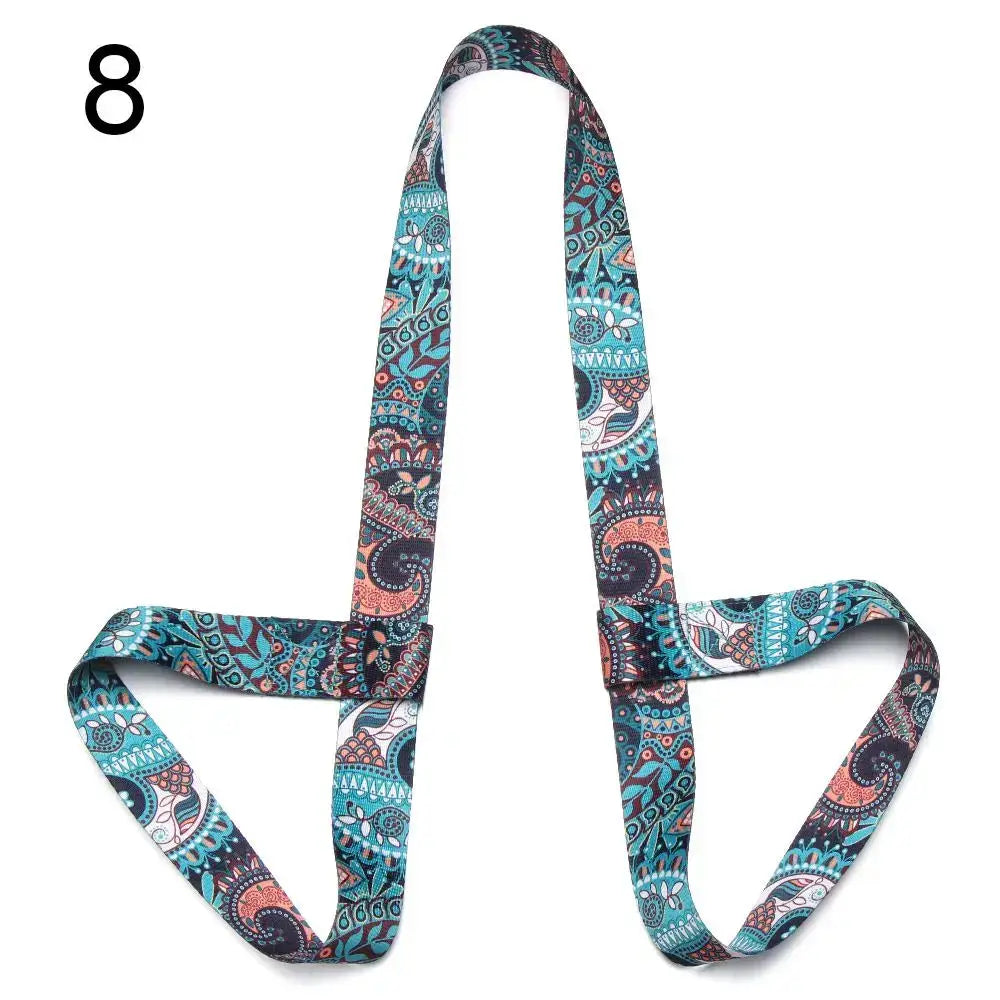 Multicolor Exercise Stretch Sports Accessories Yoga Mat Strap Belts Yoga Belt Carry Straps Sport Sling Shoulder - 8