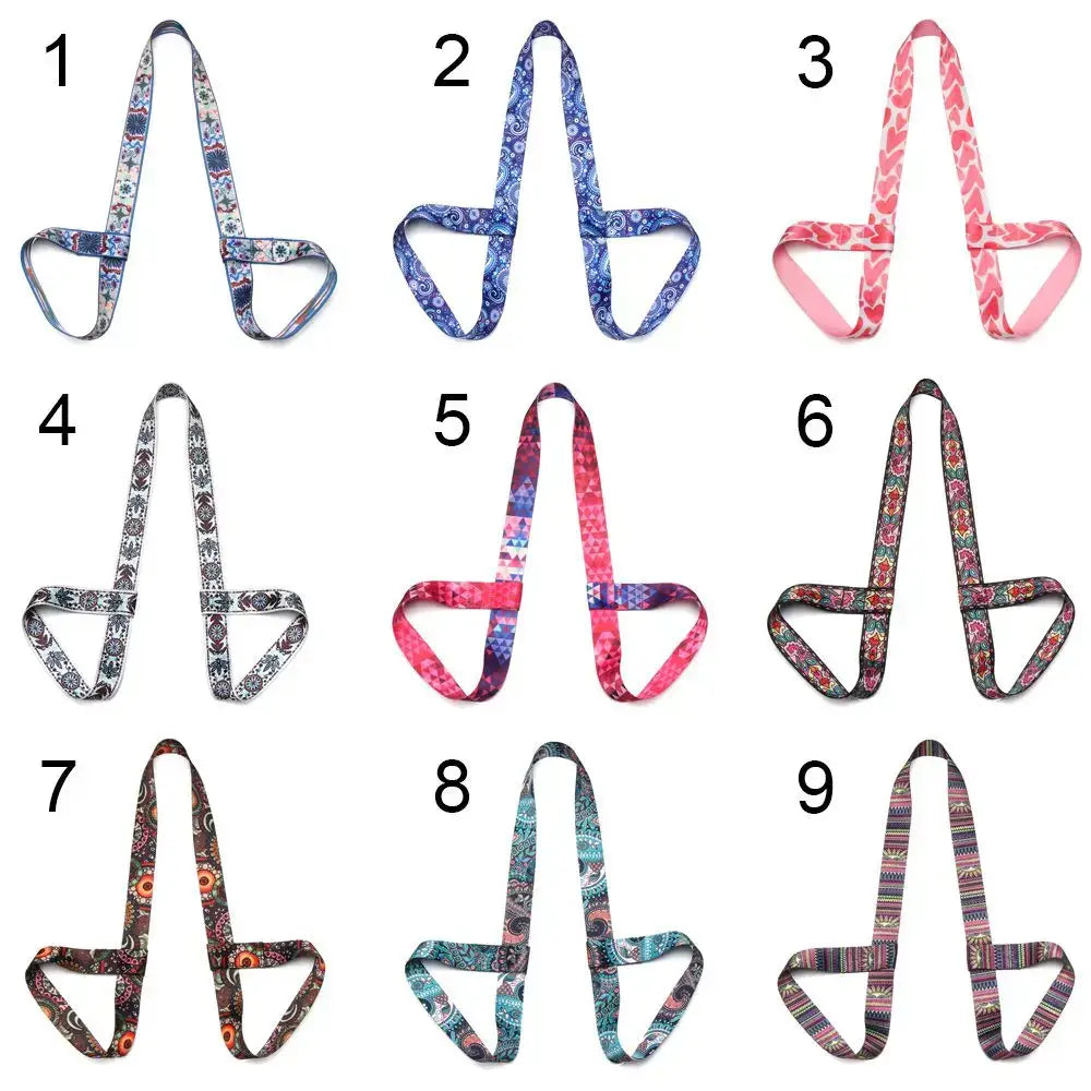 Multicolor Exercise Stretch Sports Accessories Yoga Mat Strap Belts Yoga Belt Carry Straps Sport Sling Shoulder - Yoga