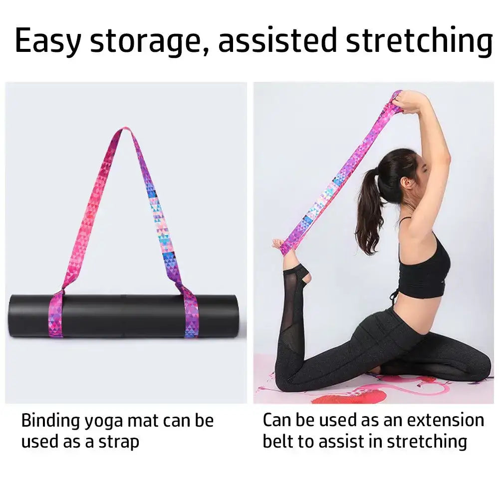 Multicolor Exercise Stretch Sports Accessories Yoga Mat Strap Belts Yoga Belt Carry Straps Sport Sling Shoulder - Yoga