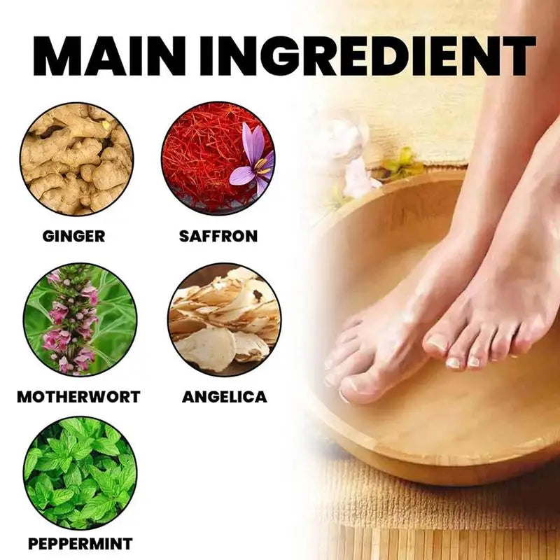 Natural Herbal Foot Soak Gel Detox Capsule - Foot Cleansing Bath Soak Beads for Relaxation Slimming and Reflexology Spa