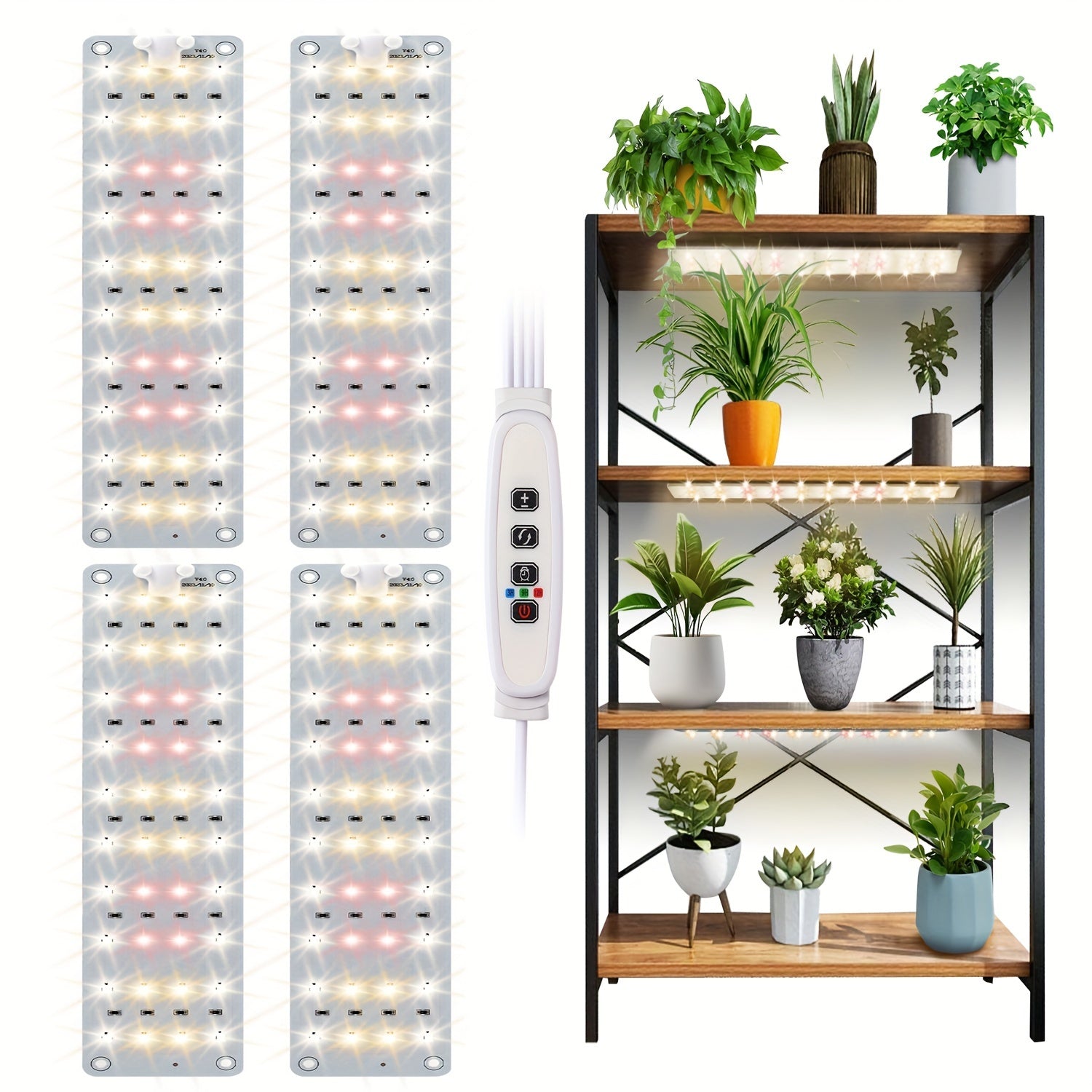 Plant Growth Light - 160 LEDs Dimmable Full Spectrum LED Light Strip with Timer for Houseplants | Ultra-Thin Design | 3