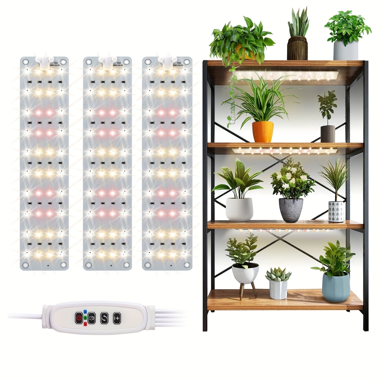 Plant Growth Light - 160 LEDs Dimmable Full Spectrum LED Light Strip with Timer for Houseplants | Ultra-Thin Design | 3