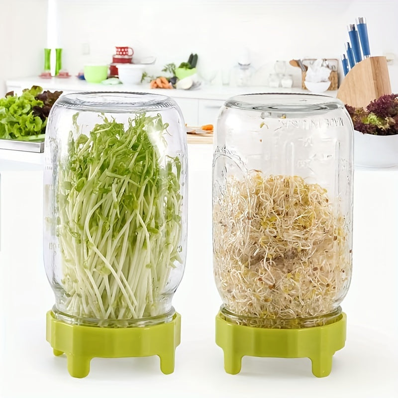 Plastic Sprouting Lids for 86mm Wide Mouth Mason Jars - 2pcs Sprouting Strainer Lids for Canning Jars - 2pcs - Seed