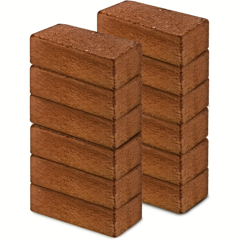 Premium Coconut Coir Bricks – 12 Bricks 450g Each (1.5 Pounds) | Low EC Triple-Washed | OMRI Listed | 100% Organic