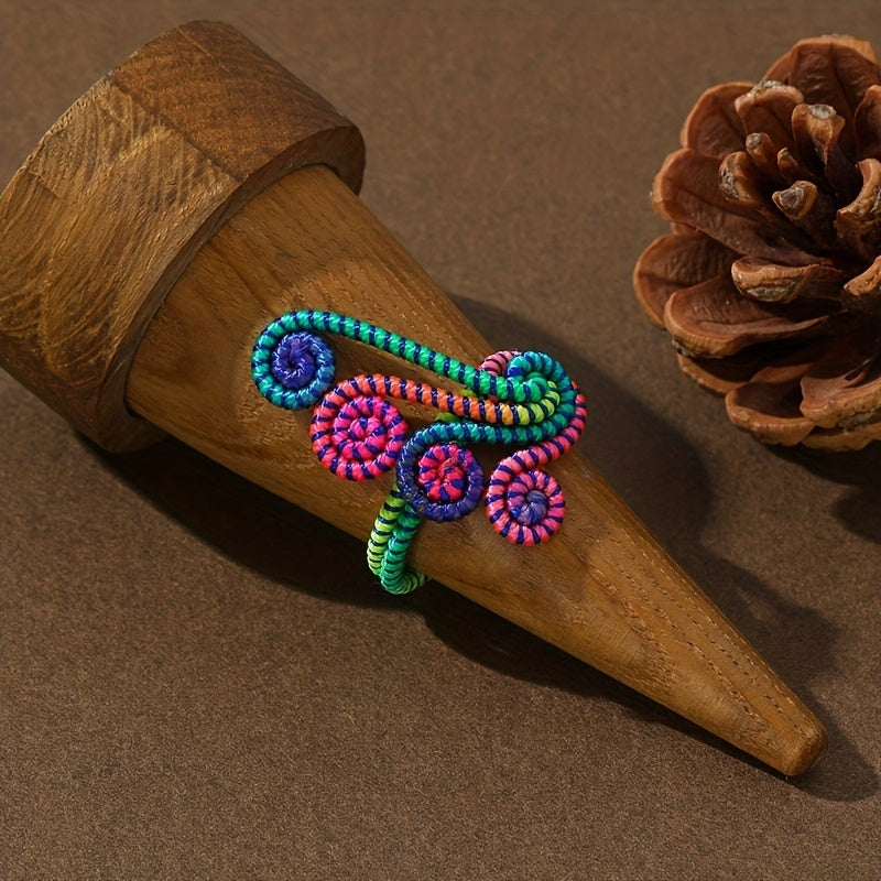 Boho Eco Chic Vintage Ethnic Handmade Wire Wrapped Ring  Artisan Bohemian Jewelry 