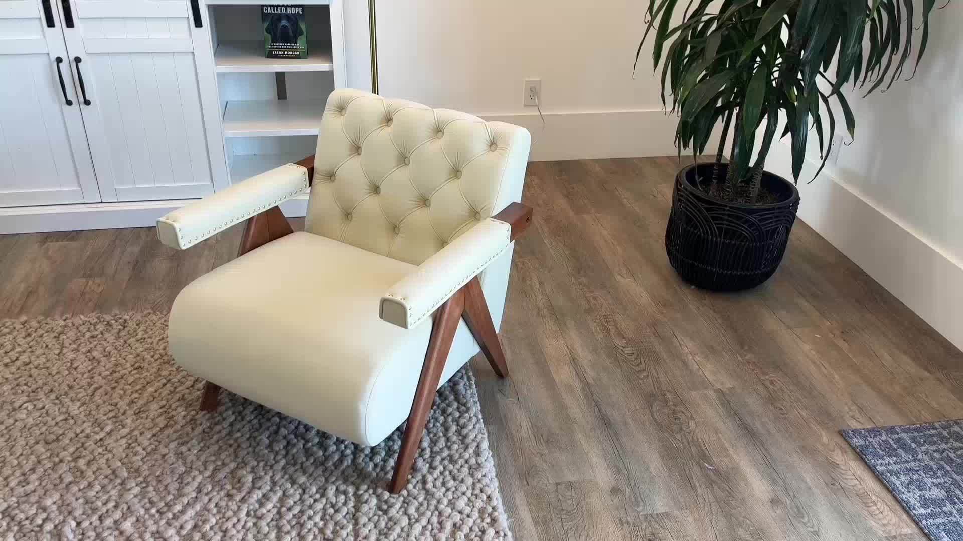 Set Of 2 Mid Century Modern Accent Chair Upholstered Living Room Chairs Armchair With Armrest Comfy Velvet Reading