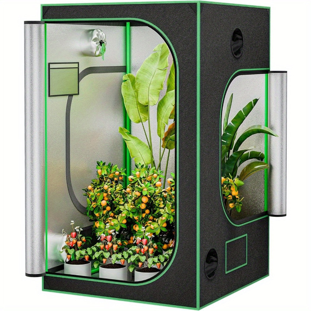 Spacious 4x4 Hydroponic Grow Tent Kit - 48’’x48’’x80’’ Indoor Greenhouse for Home Plant Farming & Mushroom Cultivation