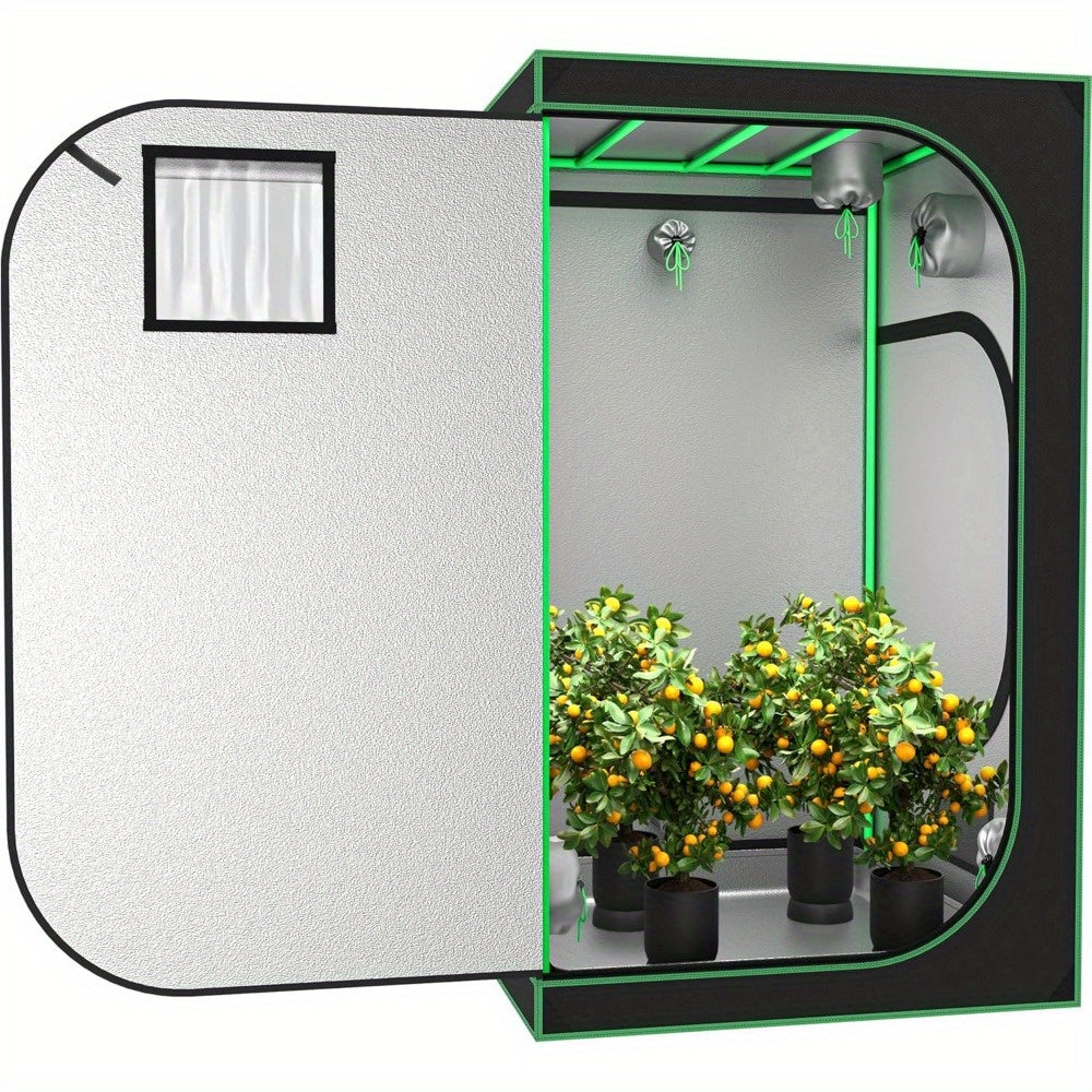 Spacious 4x4 Hydroponic Grow Tent Kit - 48’’x48’’x80’’ Indoor Greenhouse for Home Plant Farming & Mushroom Cultivation