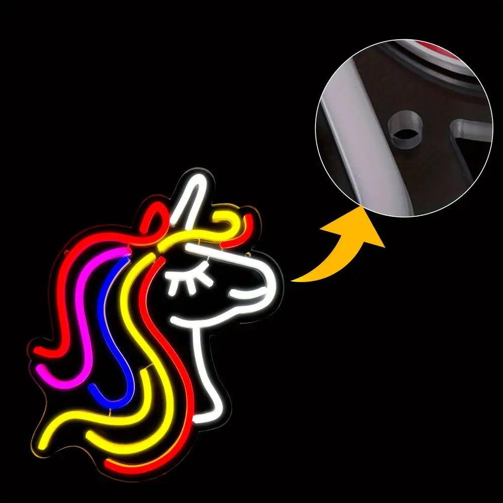 Unicorn Neon Wall Decoration - Perfect for Palm Beach Summer House Coffee Shop Bar Holiday Party Decor & Gifts