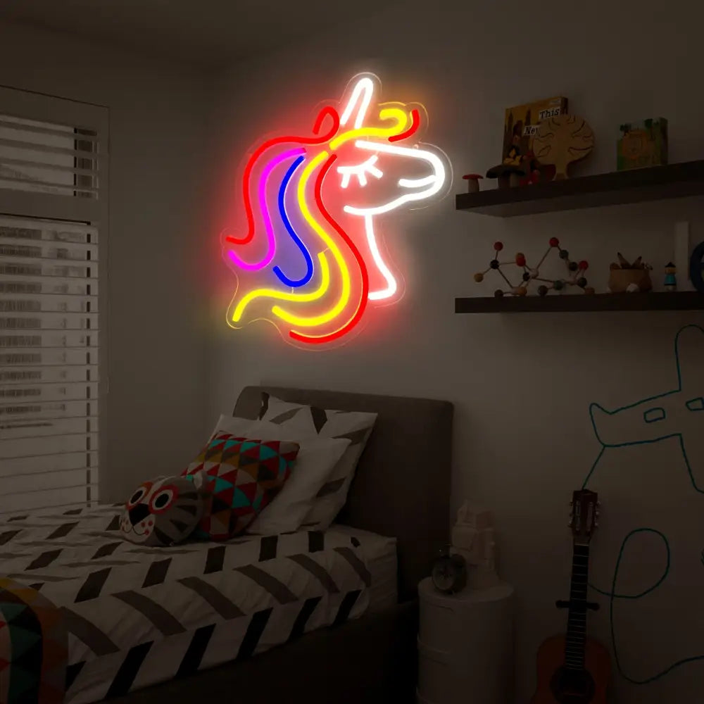 Unicorn Neon Wall Decoration - Perfect for Palm Beach Summer House Coffee Shop Bar Holiday Party Decor & Gifts
