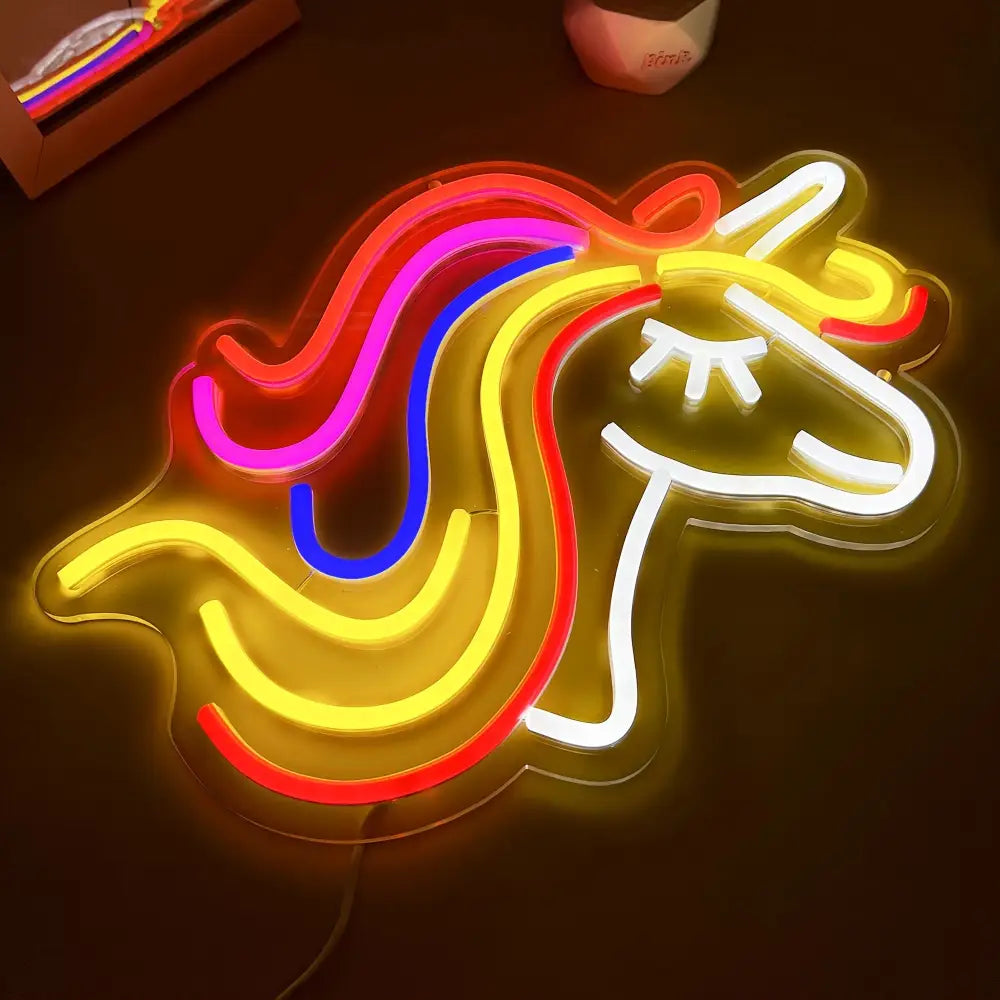 Unicorn Neon Wall Decoration - Perfect for Palm Beach Summer House Coffee Shop Bar Holiday Party Decor & Gifts