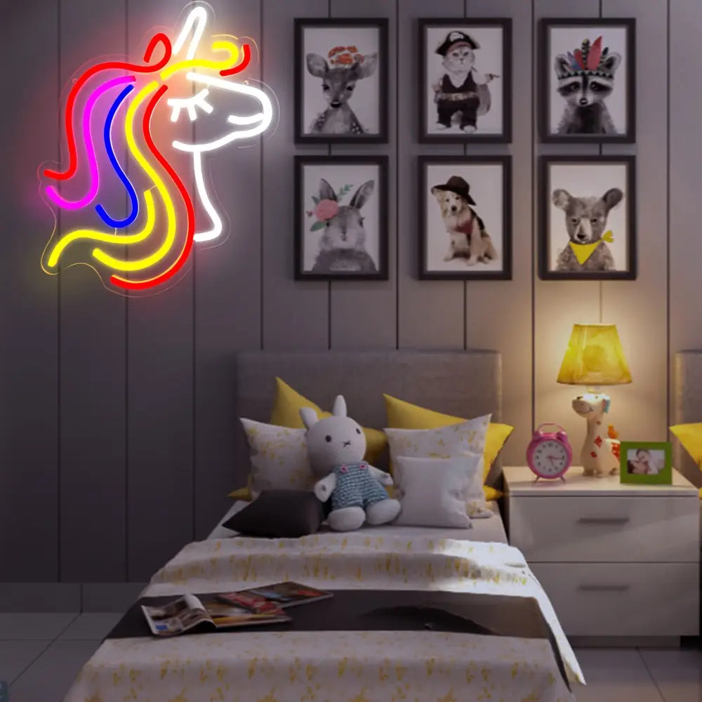 Unicorn Neon Wall Decoration - Perfect for Palm Beach Summer House Coffee Shop Bar Holiday Party Decor & Gifts