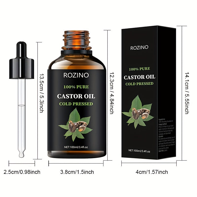 Unrefined Castor Oil - Cold Pressed - 100ml - Health and Beauty
