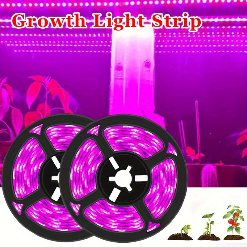 USB-Powered LED Grow Light Strip - Adjustable Length Easy Install for Hydroponic & Greenhouse Plants - LED Grow Light