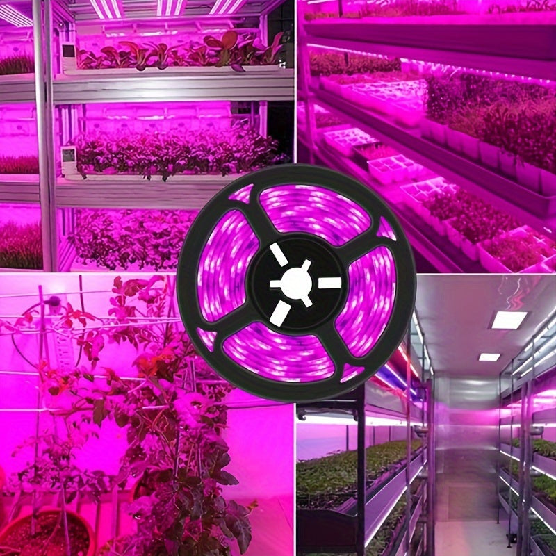 USB-Powered LED Grow Light Strip - Adjustable Length Easy Install for Hydroponic & Greenhouse Plants - LED Grow Light