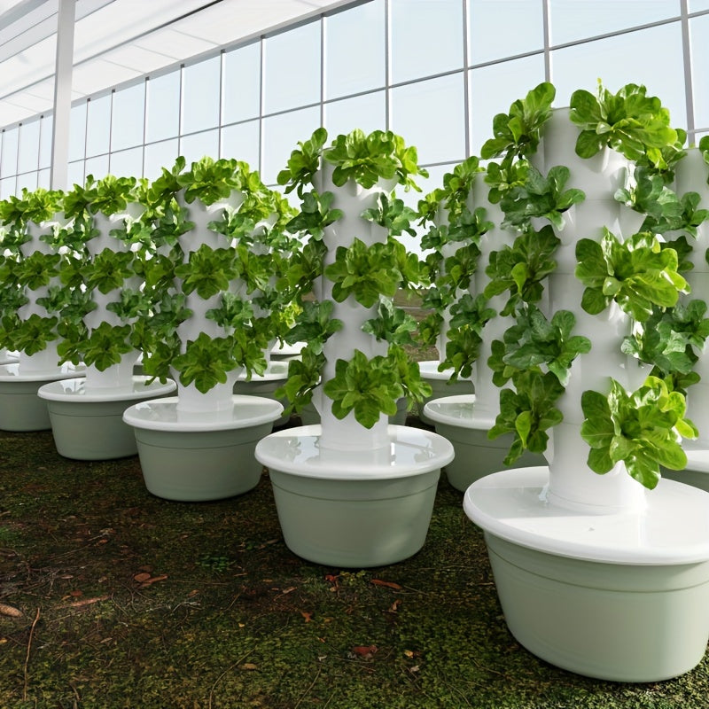 Versatile Multi-Layer Strawberry & Vegetable Grow Tower – Modern Hydroponic Indoor/Outdoor Planter (Water Pump