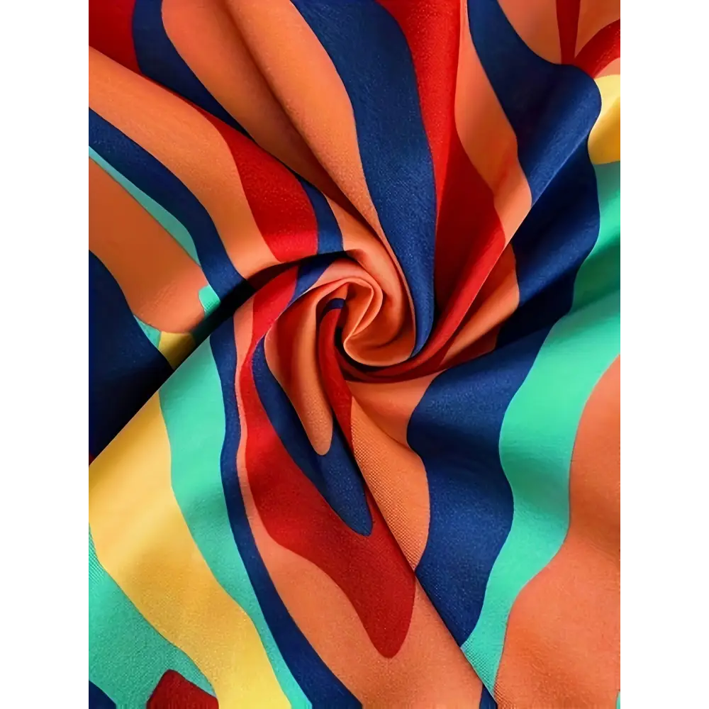 Vibrant Allover Print Wide Strap A-line Maxi Dress - Sleeveless Flowy and Comfortable for Spring & Summer - Dress