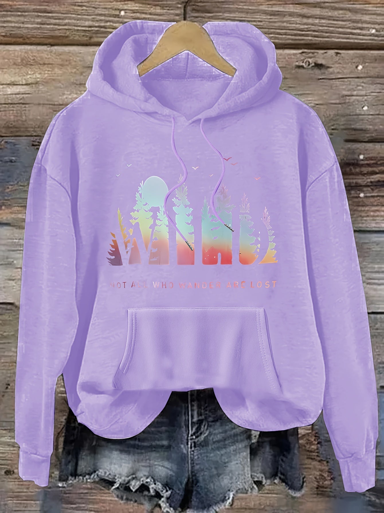 Women’s Casual ’Not All Who Wander Are Lost’ Hoodie - Pullover Hoodie