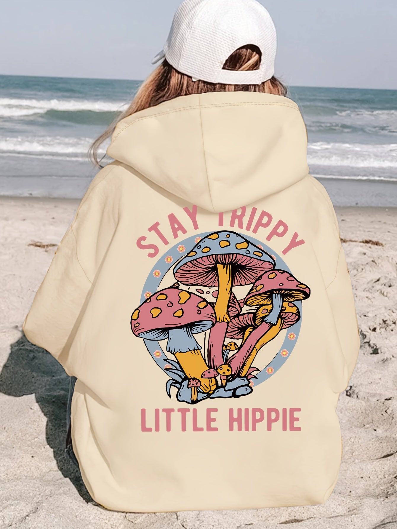Women’s Casual Stay Trippy Hippy Hoodie - Cozy and Stylish - Pull Over Hoodie