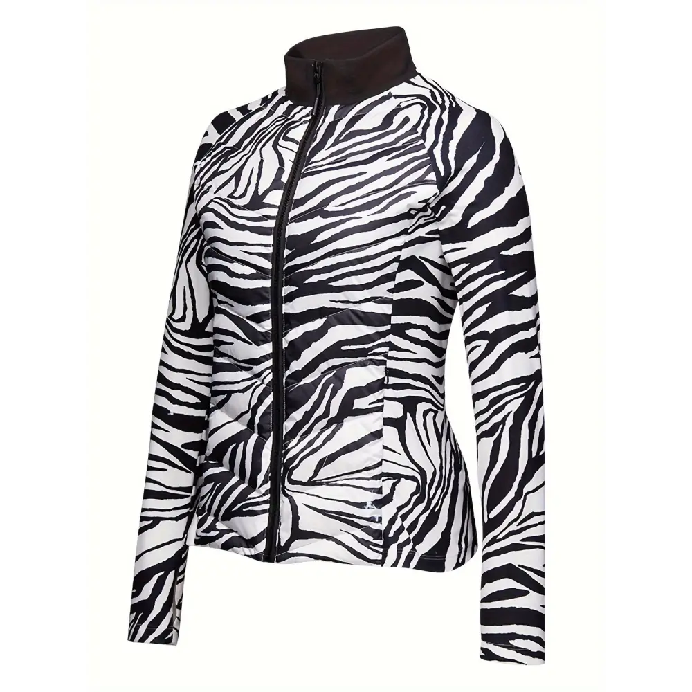 Women’s Down Jacket with Stand Neck & Full-Zip Closure - Warm Stylish Design with Thumbhole Cuffs - Down Jacket