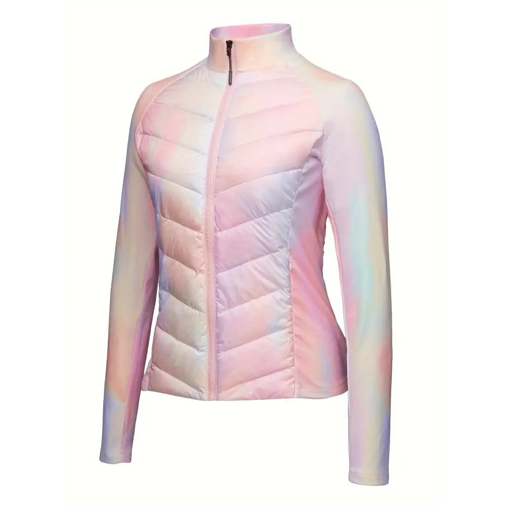 Women’s Down Jacket with Stand Neck & Full-Zip Closure - Warm Stylish Design with Thumbhole Cuffs - Down Jacket