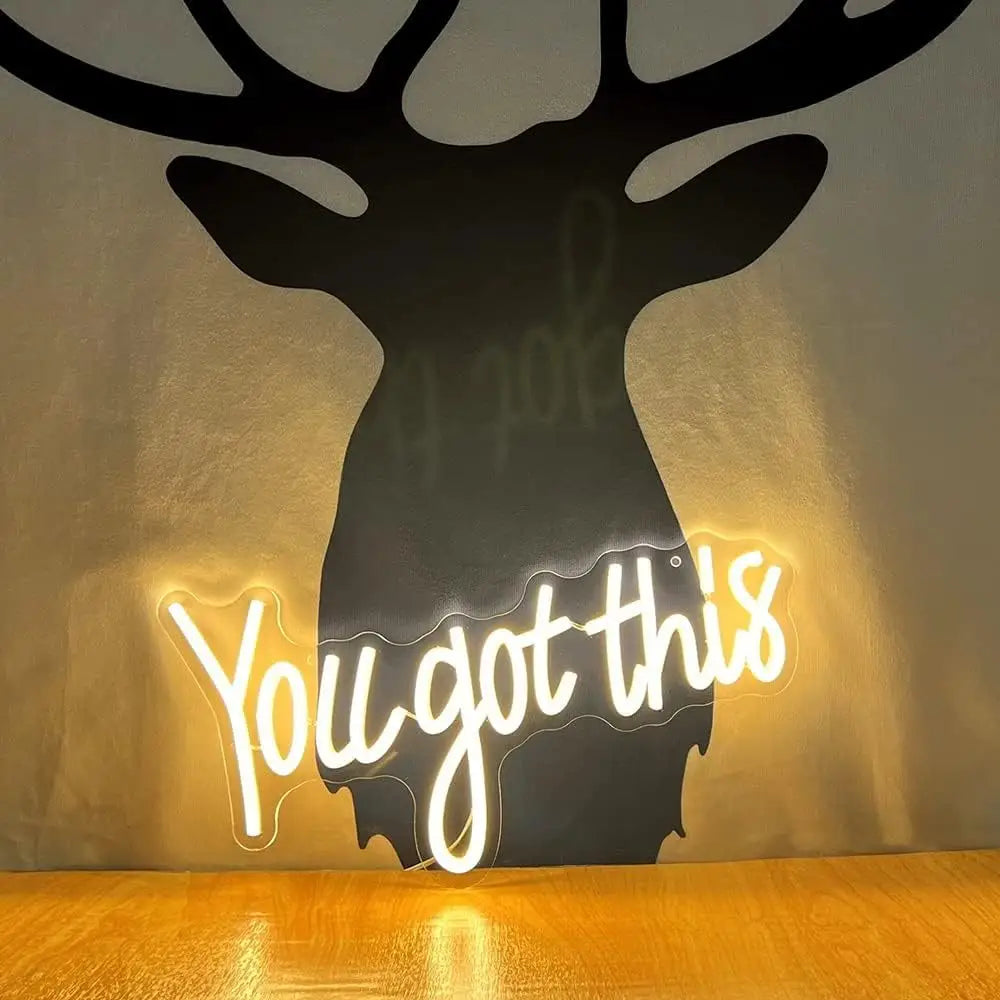 You Got This Warm White LED Neon Sign - USB Powered Wall Art for Bedroom & Living Room Decor Ideal Gift for Weddings